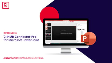 Computer with CI HUB Connector PRO for Microsoft PowerPoint