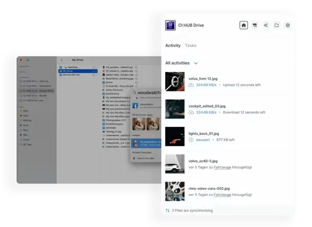 CI HUB Connector Professional interface – digital asset management software