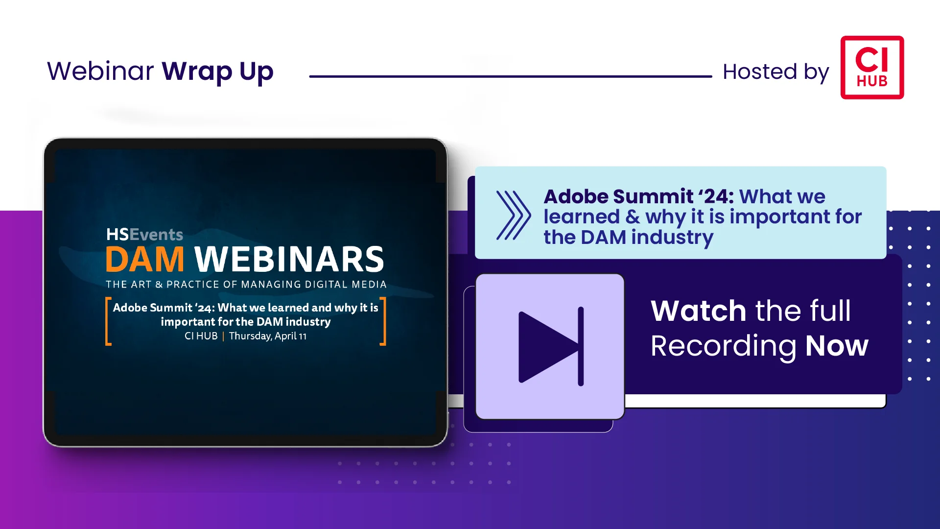 HSEvents Webinar 'Adobe Summit 2024' and the DAM...