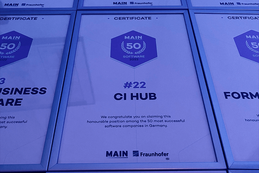 CI HUB is number 22 in top 50 software companies in Germany 10