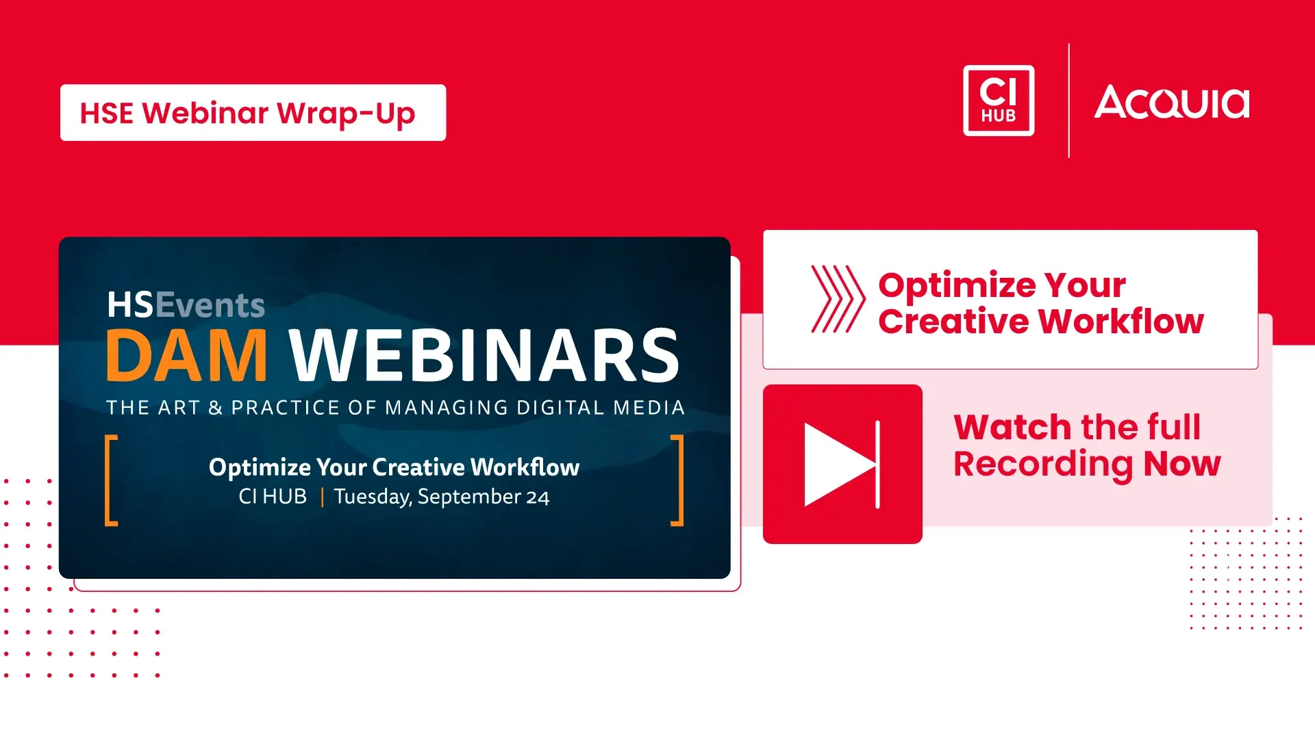 HSEvents Webinar: Optimize Your Creative Workflow...