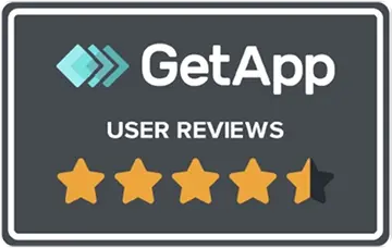 GetApp 4.5-star rating badge