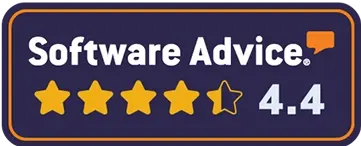 Software Advice 4.4 star rating badge